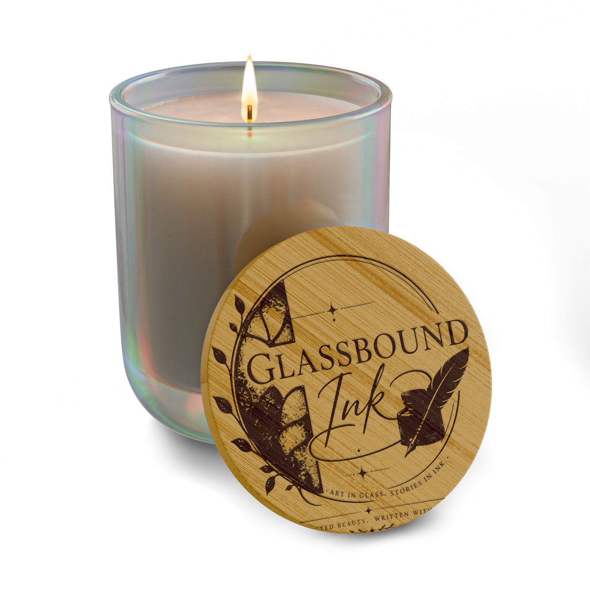 Engraved Bamboo Lid Scented Soy Candle