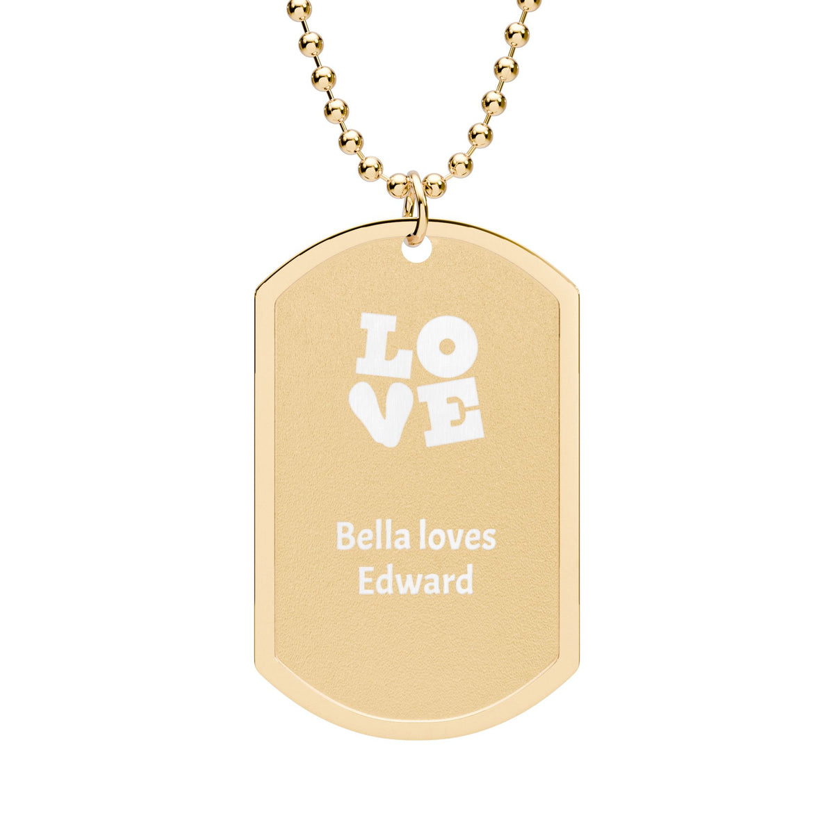 Custom Engraved Dog Tag Necklace | Personalized Military ID Style Pendant
