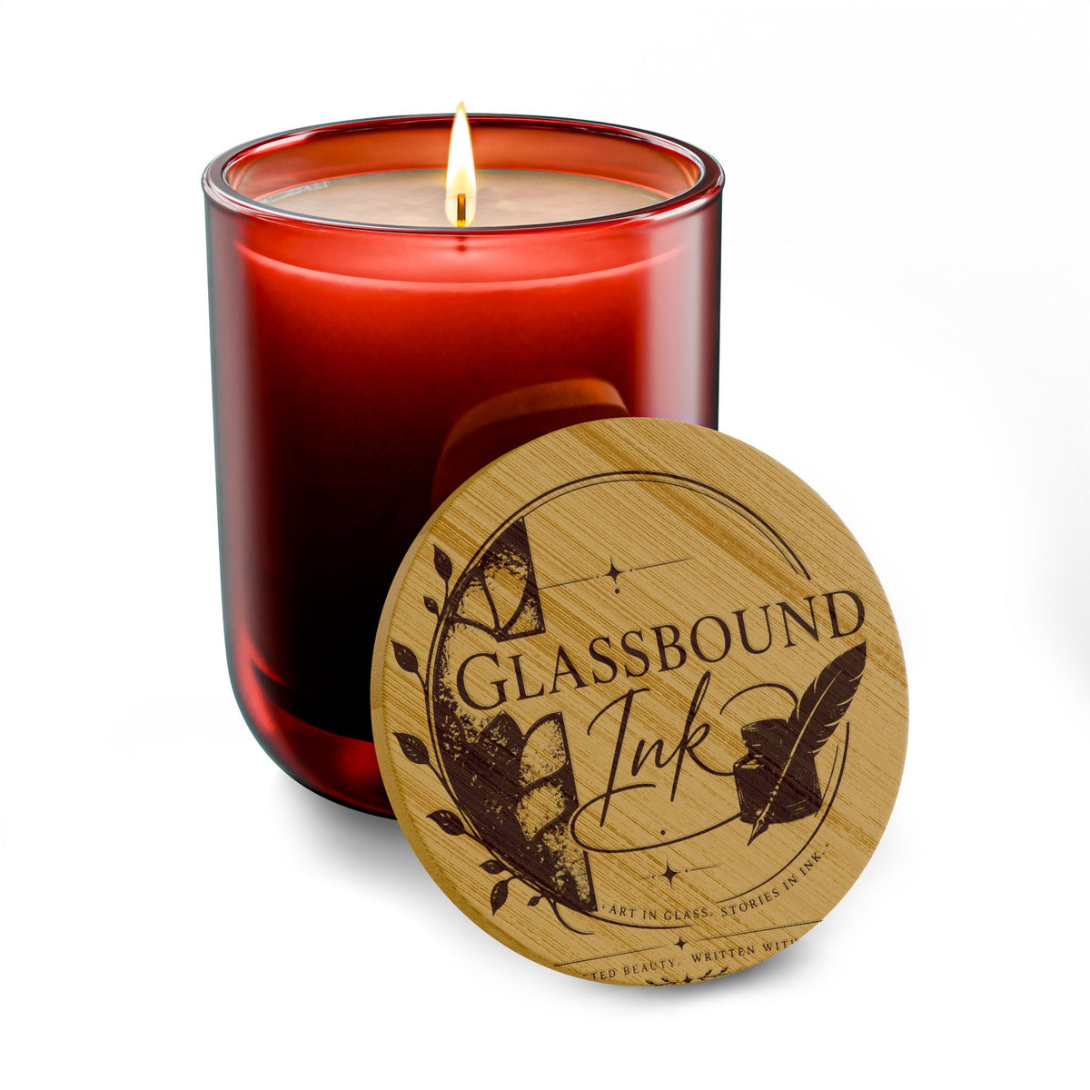 Engraved Bamboo Lid Scented Soy Candle