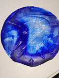 Fused Glass Art Blue Sun Plate