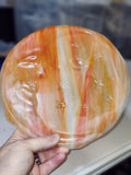 Fused Glass Art Orange Moon / Stars Imprint Plate