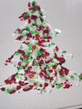 Fused Glass Art Christmas Tree Decoration 10 Inch Tall