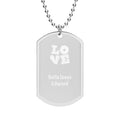 Custom Engraved Dog Tag Necklace | Personalized Military ID Style Pendant