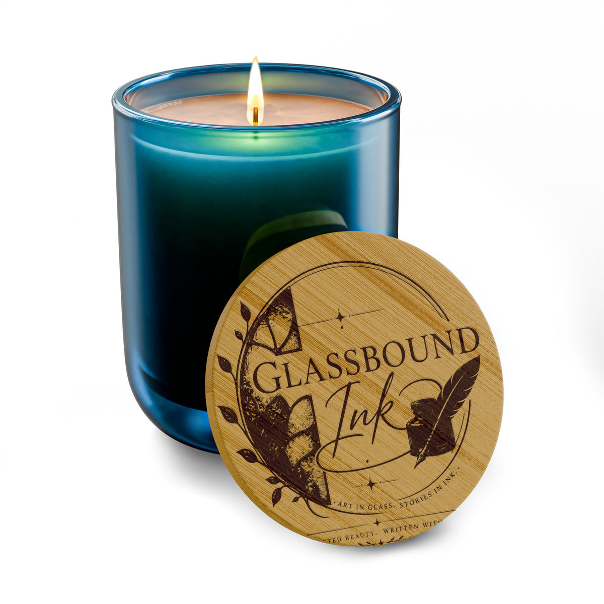 Engraved Bamboo Lid Scented Soy Candle