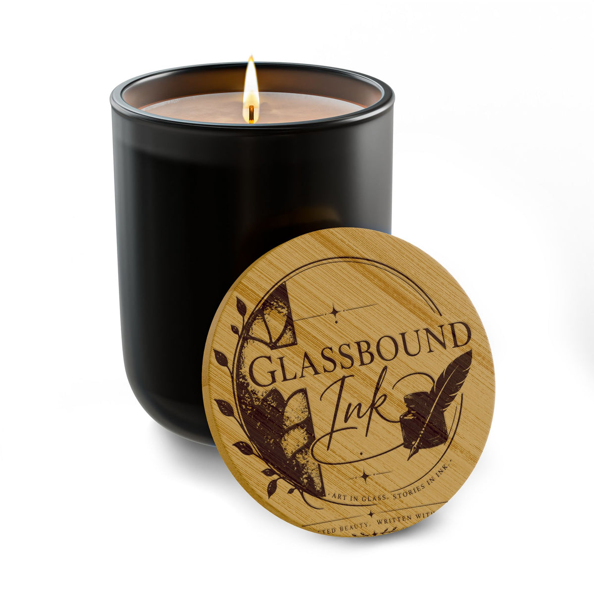 Engraved Bamboo Lid Scented Soy Candle