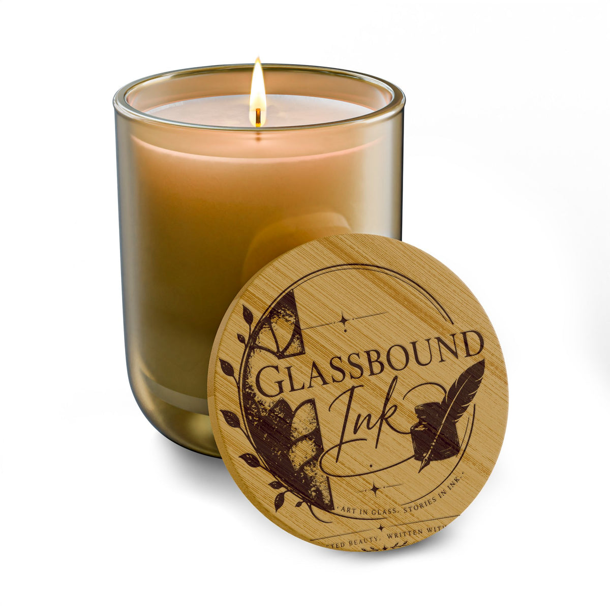 Engraved Bamboo Lid Scented Soy Candle