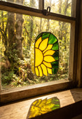 Handcrafted Stained Glass Sunflower Bloom Suncatcher