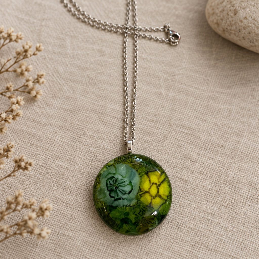 Handcrafted Fused Glass Circle Necklaces