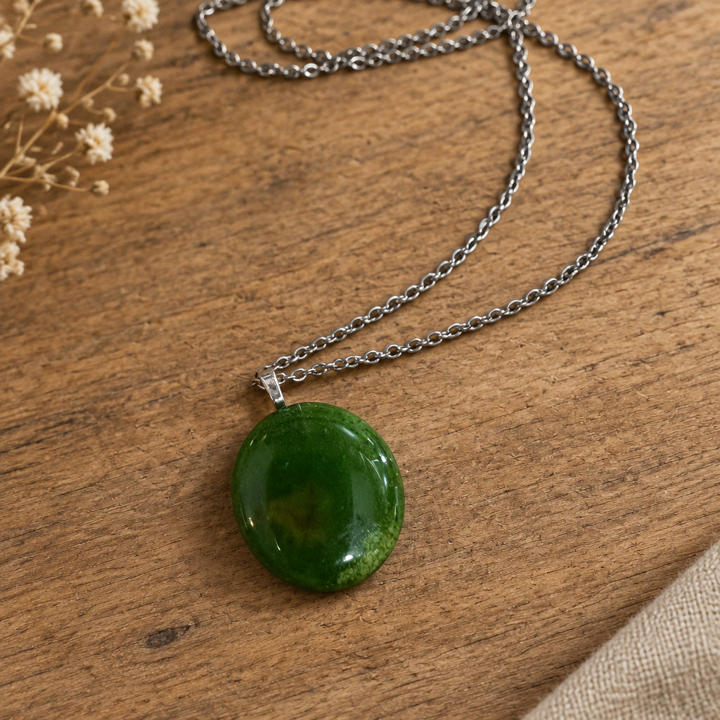 Handcrafted Fused Glass Small 1 inch Circle Necklaces