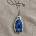 Handcrafted 3-Inch "Angel" Fused Glass Statement Necklaces