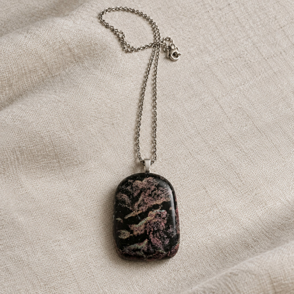 Handcrafted 1-Inch Irregular Geometric Fused Glass Necklaces