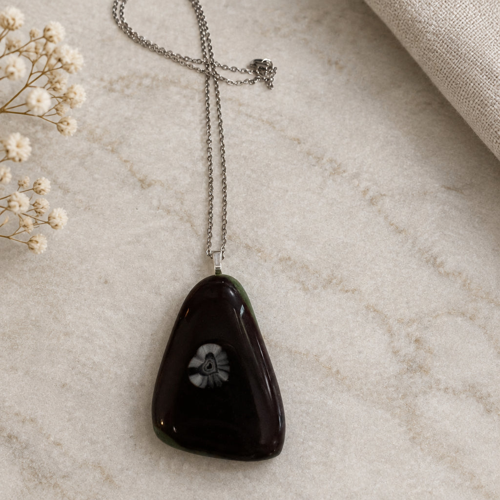Handcrafted 1-Inch Irregular Geometric Fused Glass Necklaces