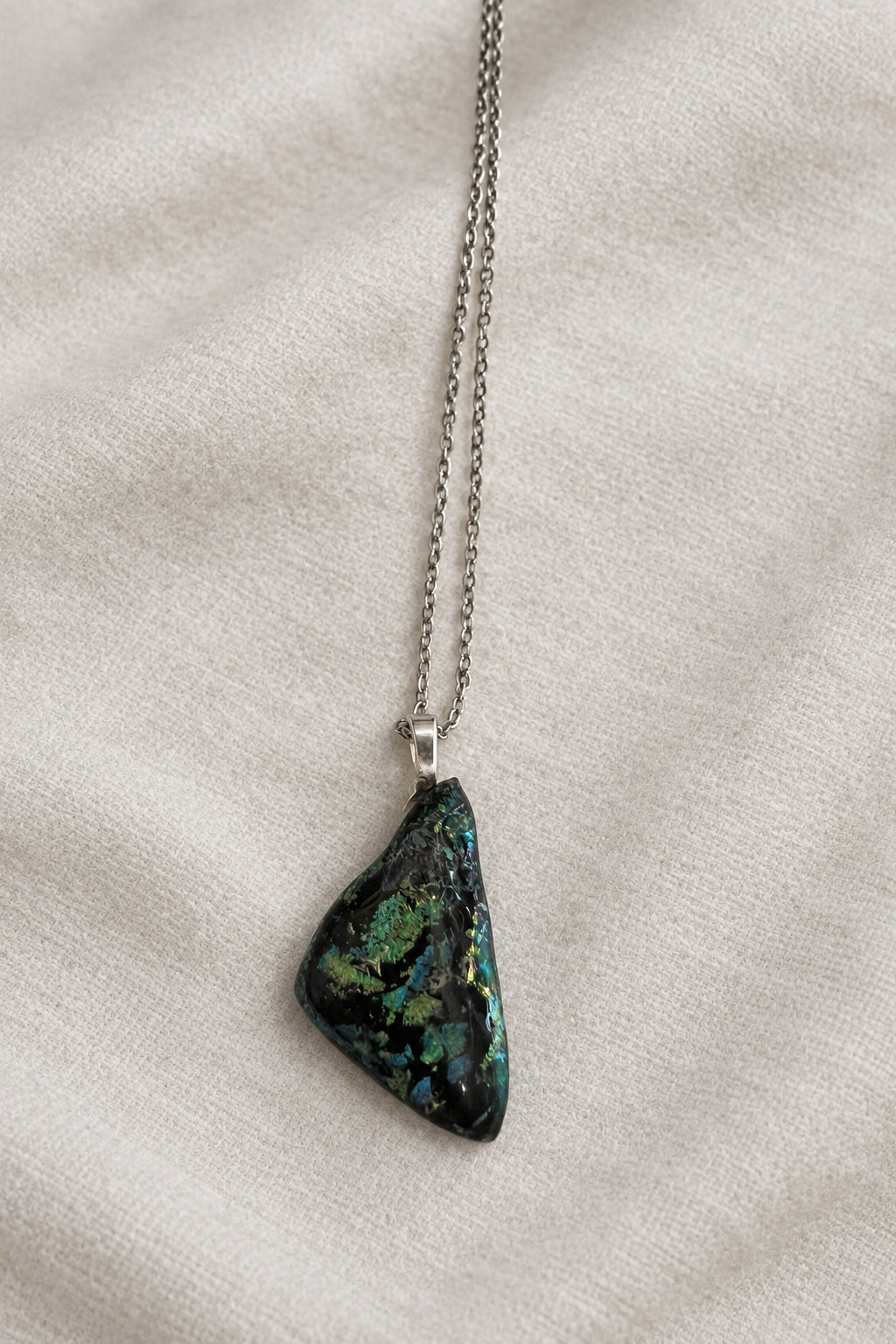 Handcrafted 1-Inch Irregular Geometric Fused Glass Necklaces