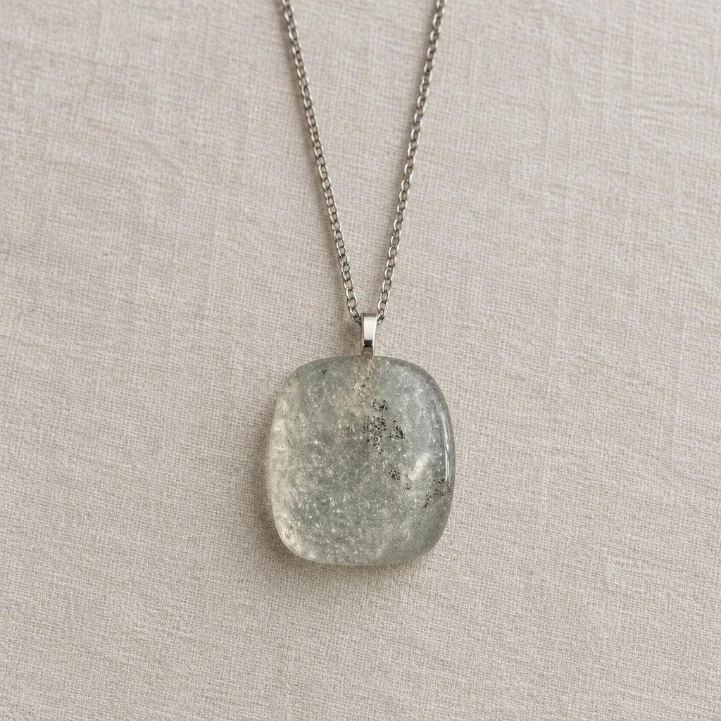 Handcrafted 1-Inch Irregular Geometric Fused Glass Necklaces