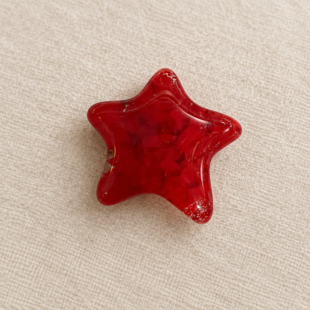 Handcrafted Star-Shaped Fused Glass Refrigerator Magnets