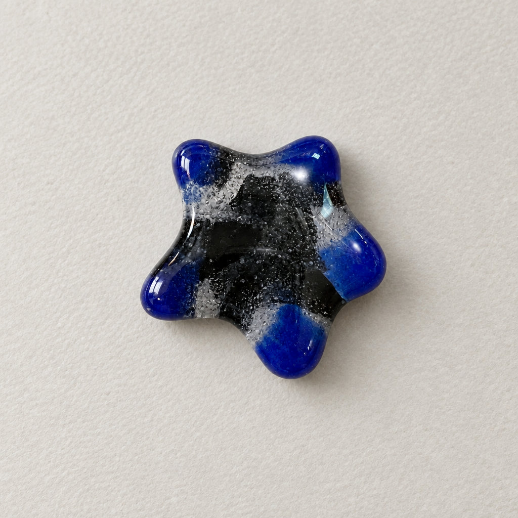 Handcrafted Star-Shaped Fused Glass Refrigerator Magnets