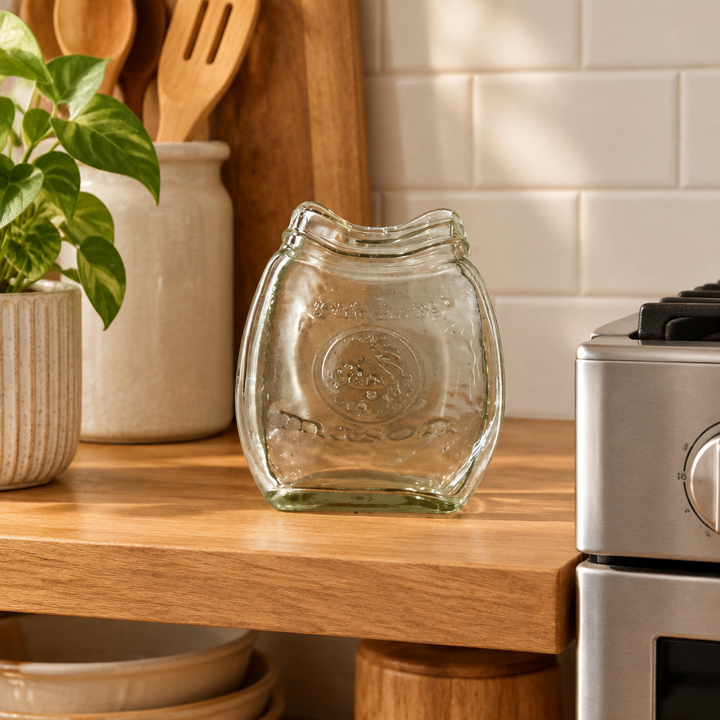 Half Pint Clear Slumped Jar