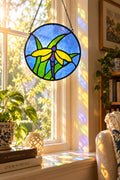 Handcrafted Stained Glass Dragonfly Suncatcher