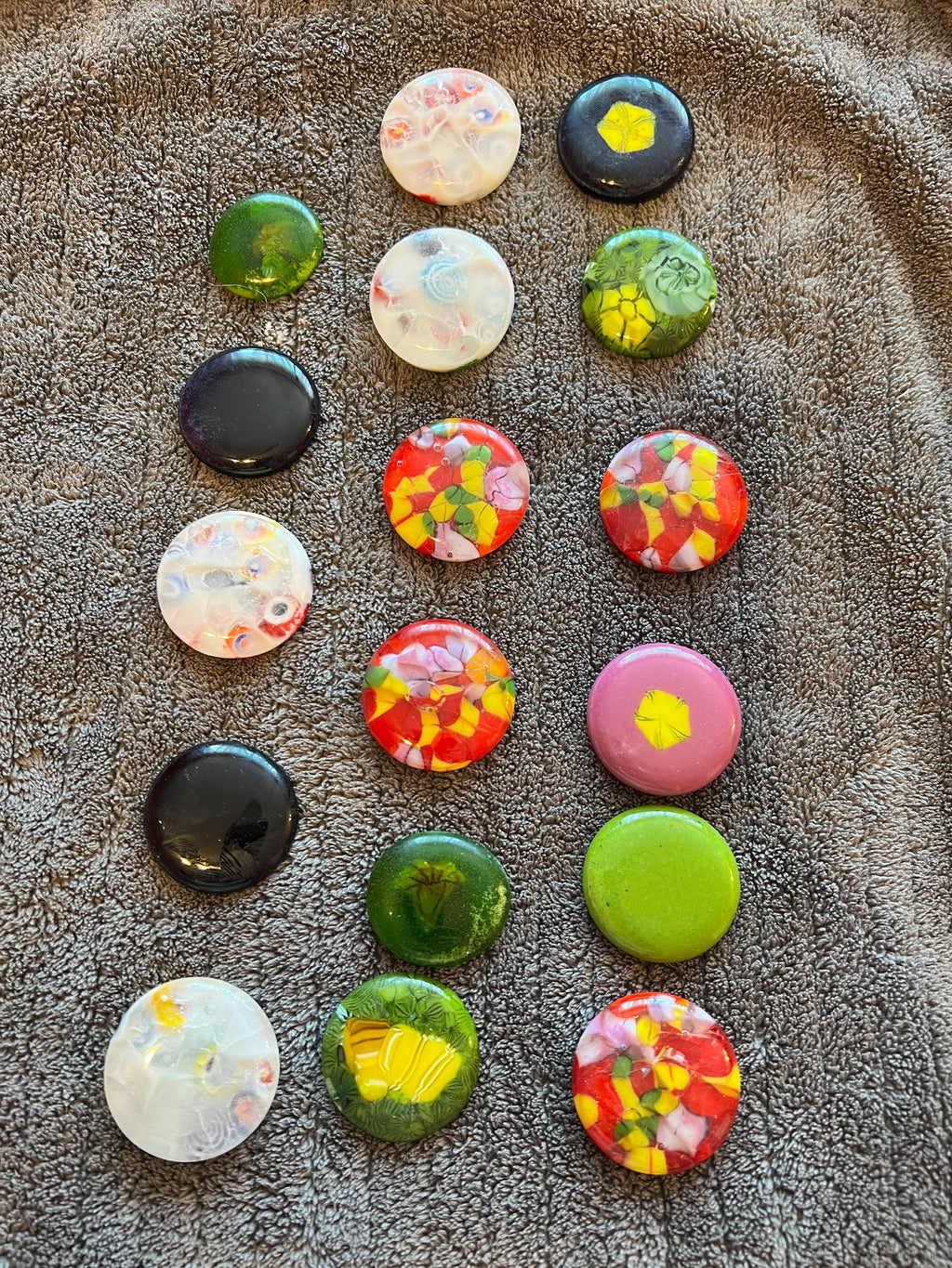 Handmade Fused Glass Circle/Flower/Heart Pendant Necklace
