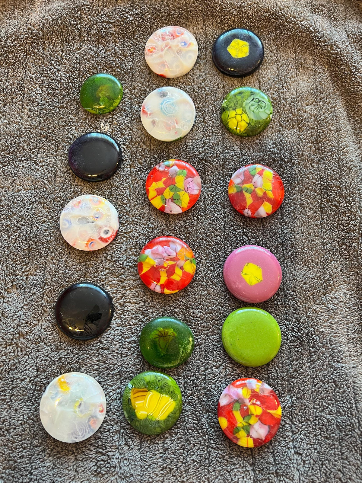 Handmade Fused Glass Circle/Flower/Heart Pendant Necklace