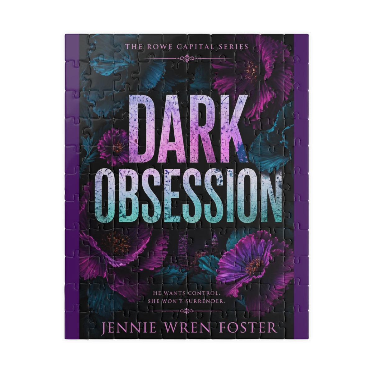Dark Obsession floral typography Puzzle | 252-piece jigsaw