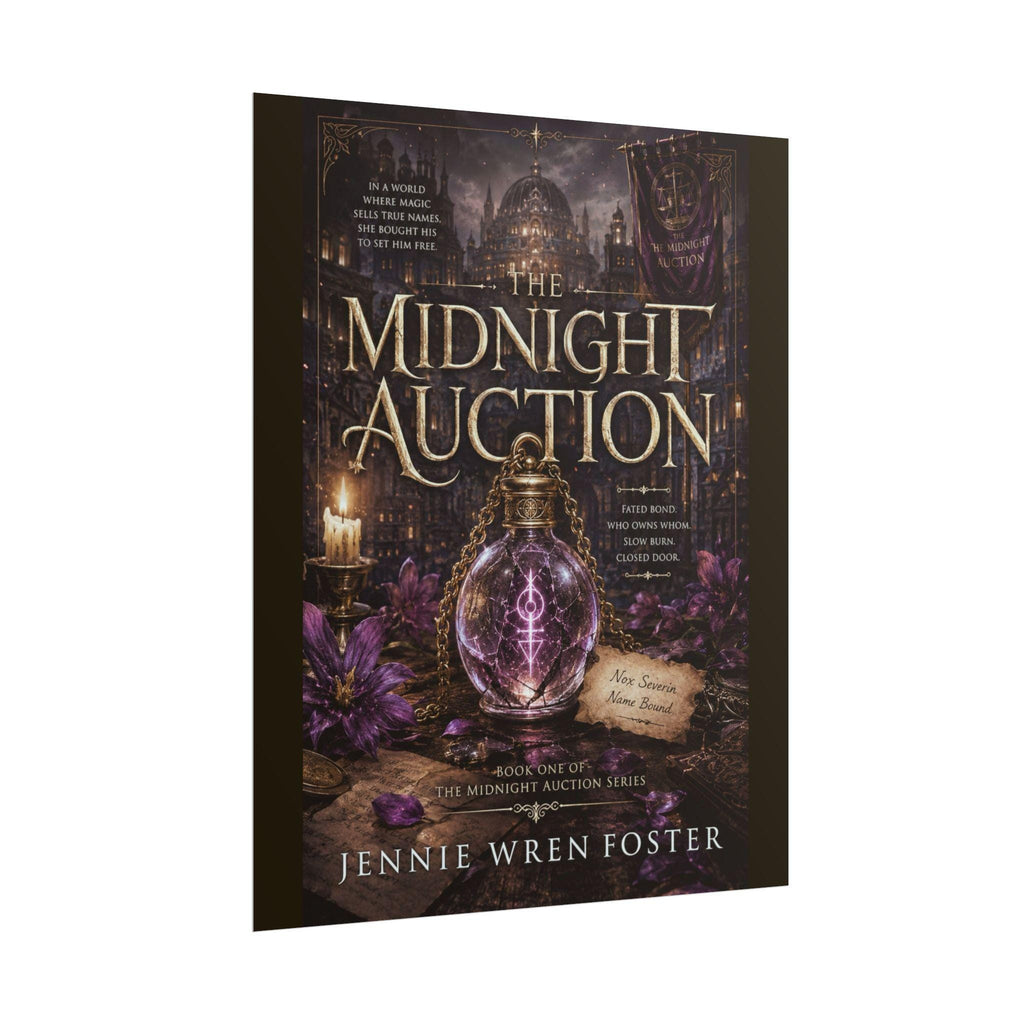 The Midnight Auction Rolled Poster | Fantasy Book Cover Wall Art