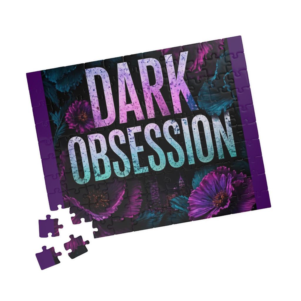 Dark Obsession floral typography Puzzle | 252-piece jigsaw