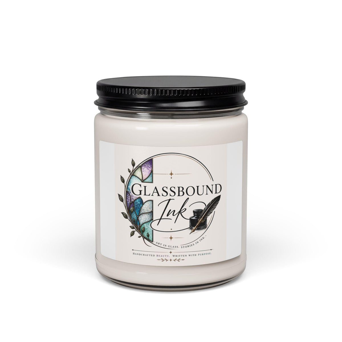 Glassbound Ink Logo Candle, Soy Scented Jar