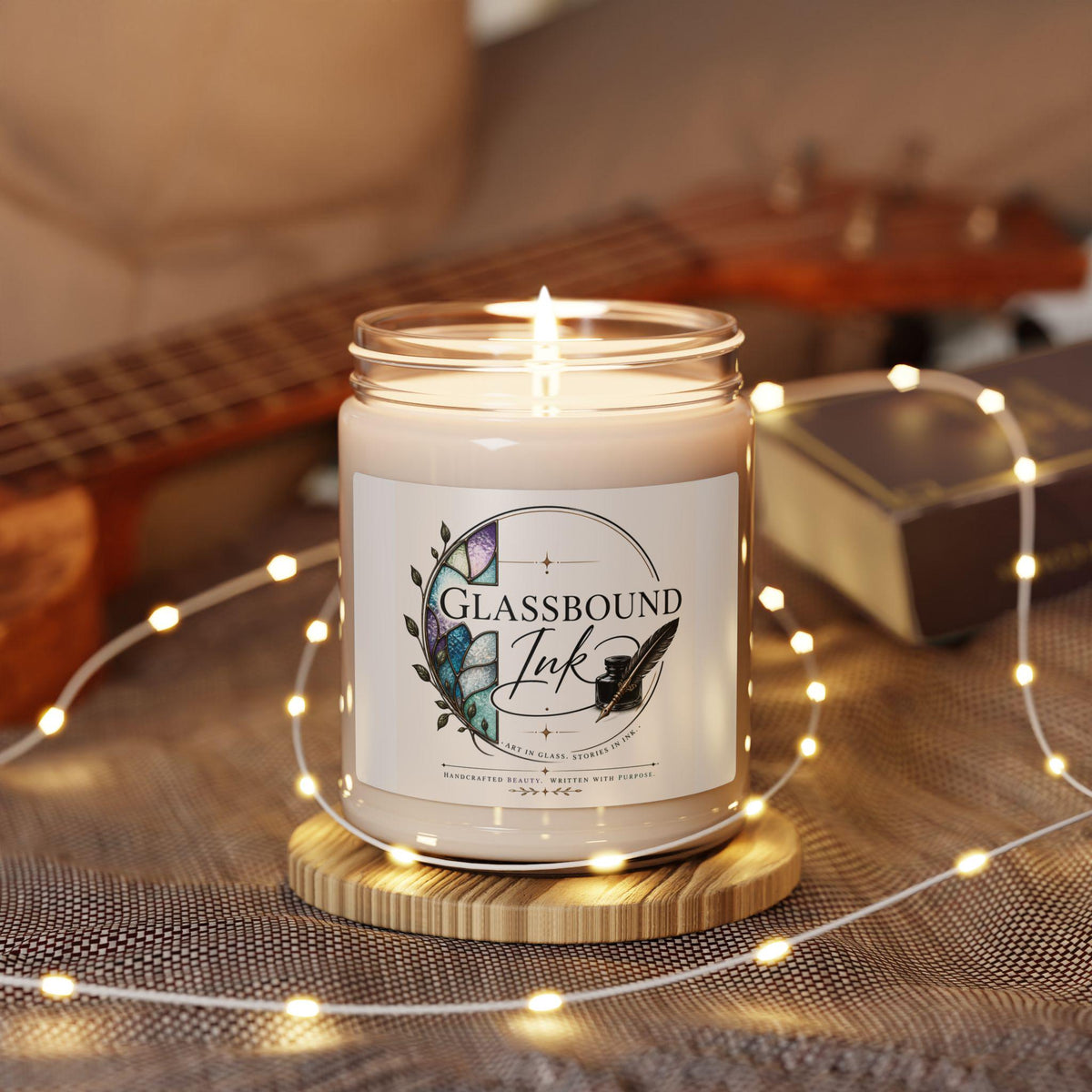 Glassbound Ink Logo Candle, Soy Scented Jar