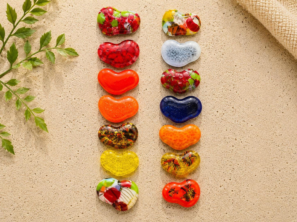 Handmade Fused Glass Circle/Flower/Heart Pendant Necklace