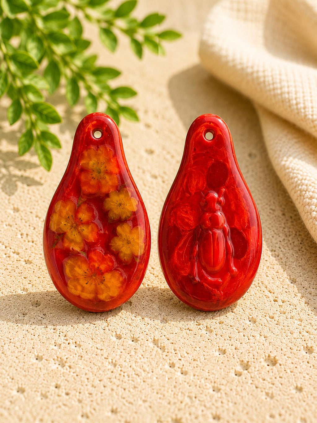 Handcrafted Fused Glass Virgin Mary Necklace