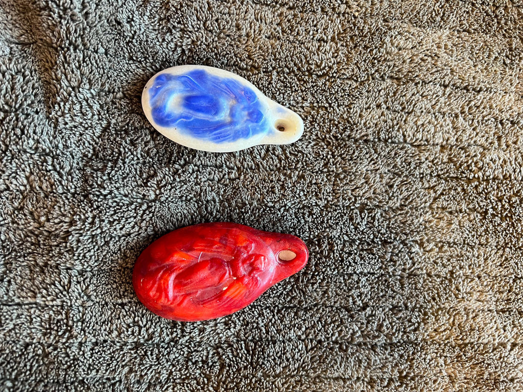 Handcrafted Fused Glass Virgin Mary Necklace