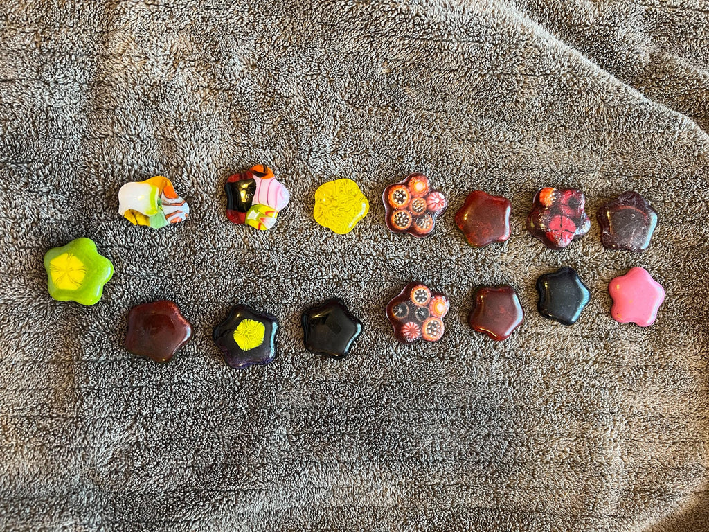 Handmade Fused Glass Circle/Flower/Heart Pendant Necklace