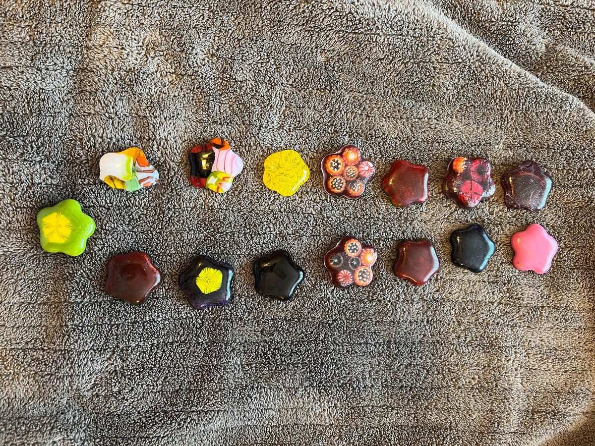 Handmade Fused Glass Circle/Flower/Heart Pendant Necklace