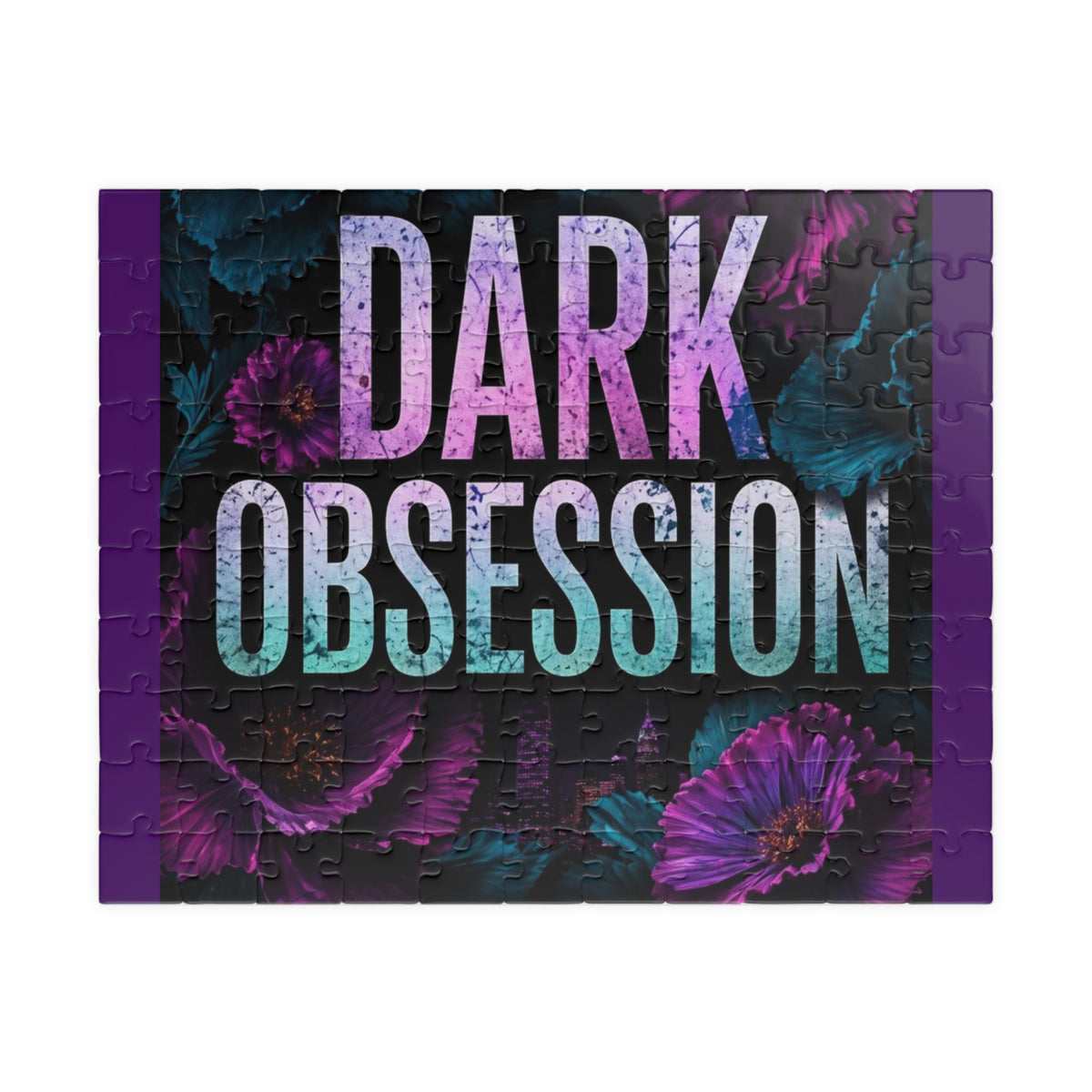 Dark Obsession floral typography Puzzle | 252-piece jigsaw