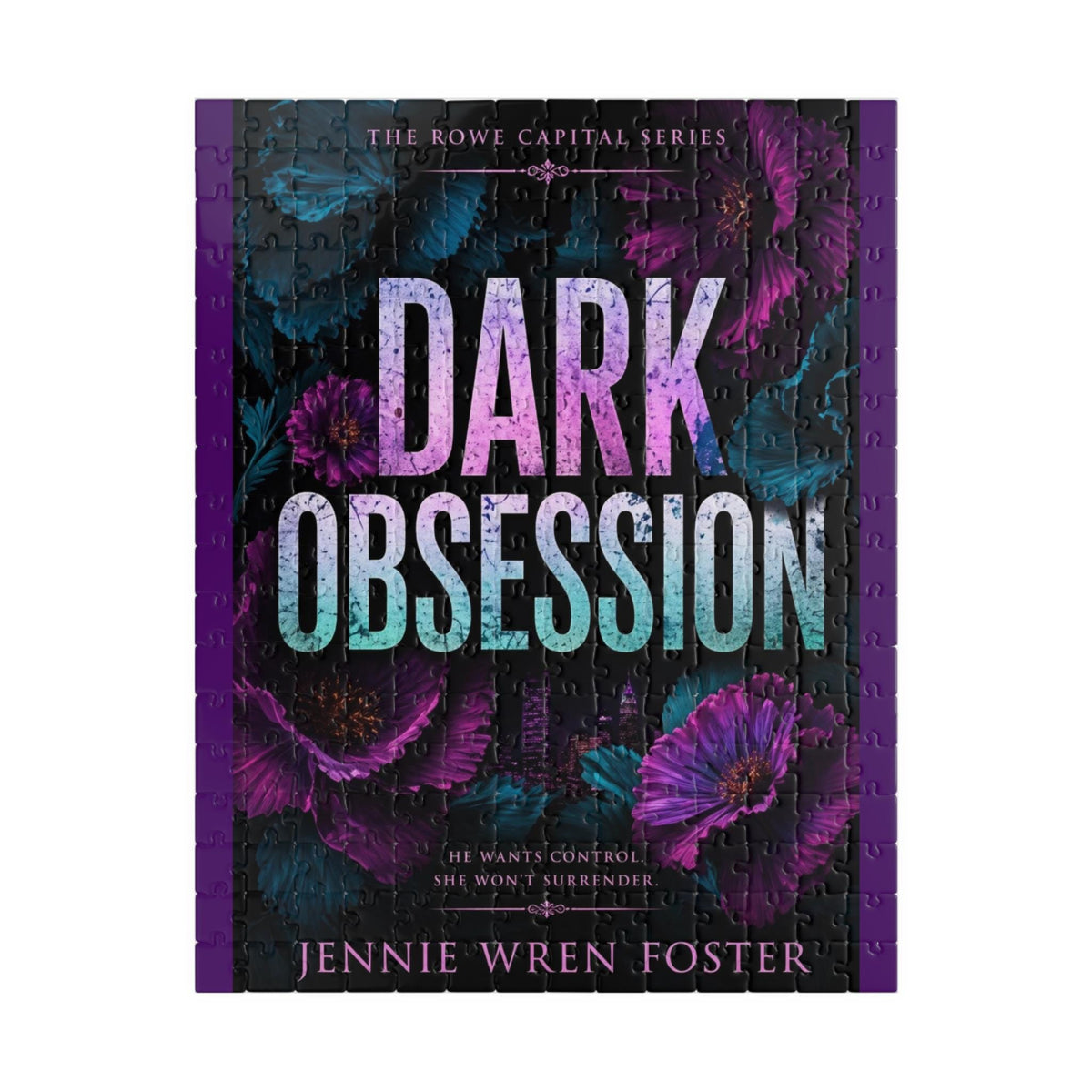 Dark Obsession floral typography Puzzle | 252-piece jigsaw