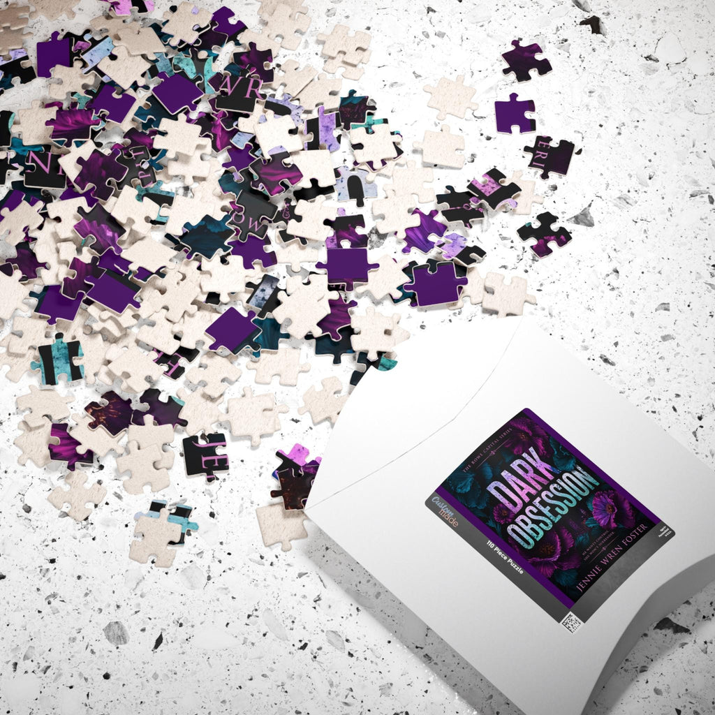 Dark Obsession floral typography Puzzle | 252-piece jigsaw