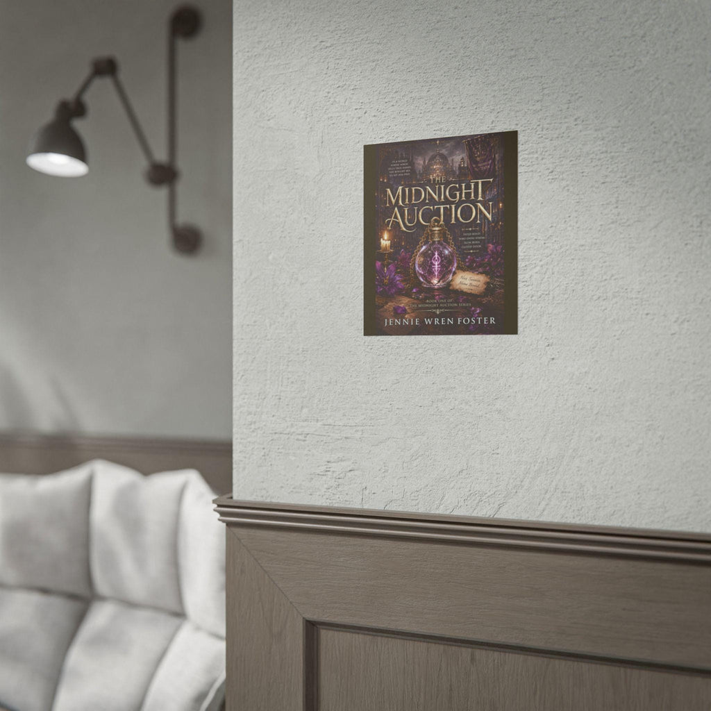 The Midnight Auction Rolled Poster | Fantasy Book Cover Wall Art