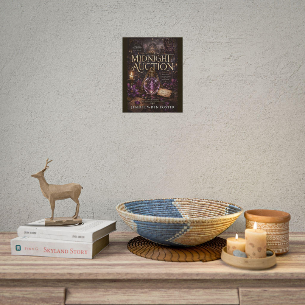 The Midnight Auction Rolled Poster | Fantasy Book Cover Wall Art