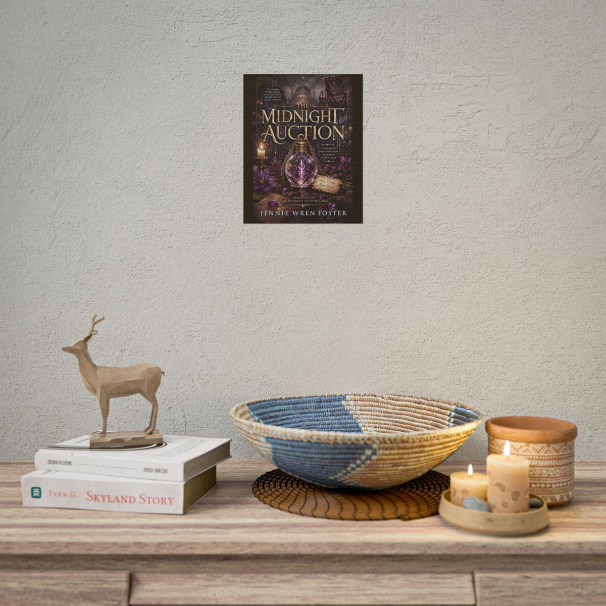 The Midnight Auction Rolled Poster | Fantasy Book Cover Wall Art