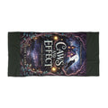 Caws and Effect book cover Beach Towel | Raven cottage night illustration