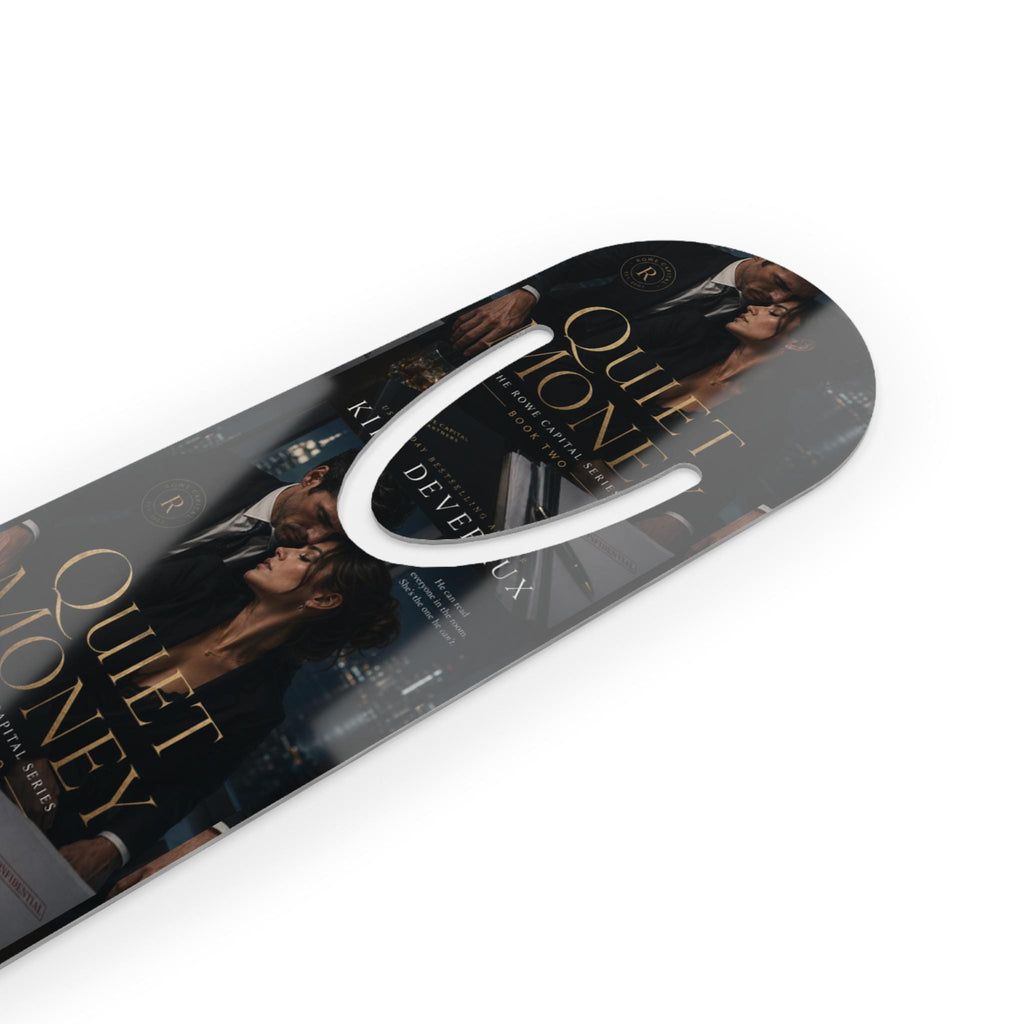 Quiet Money Bookmark | Dark Romance Book Cover Design, Aluminum Page Marker