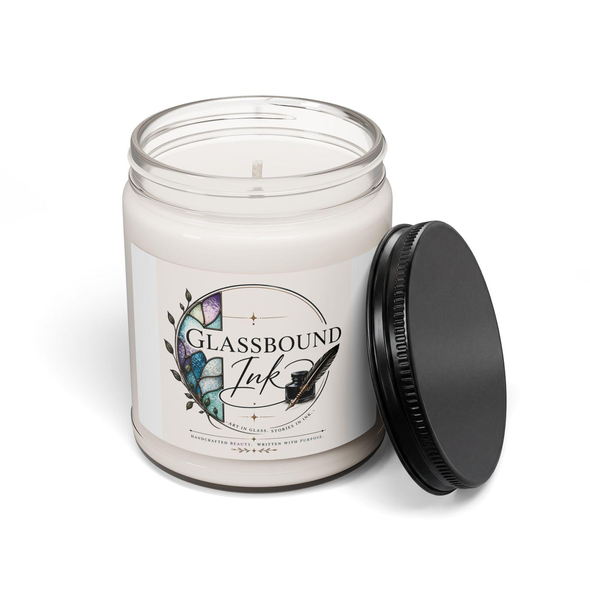 Glassbound Ink Logo Candle, Soy Scented Jar