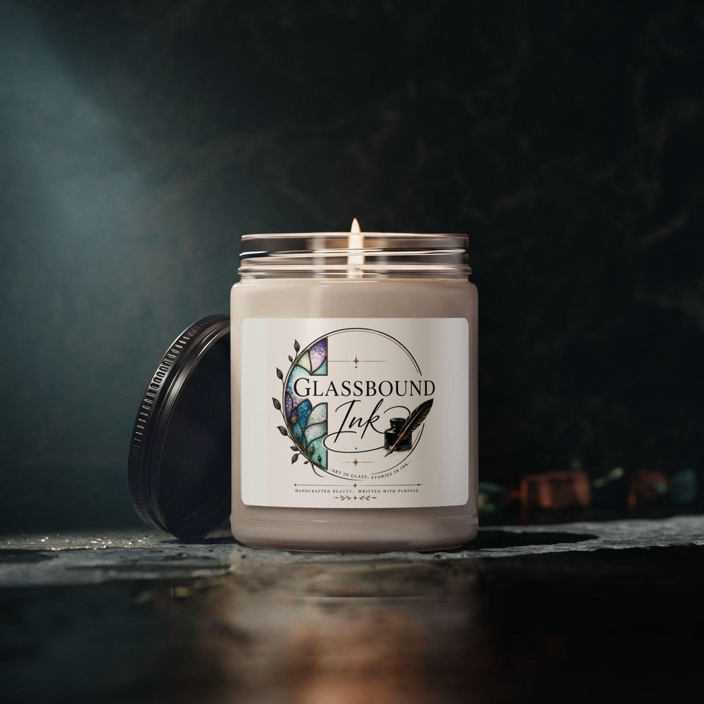 Glassbound Ink Logo Candle, Soy Scented Jar