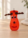 Orange Reindeer Ornament