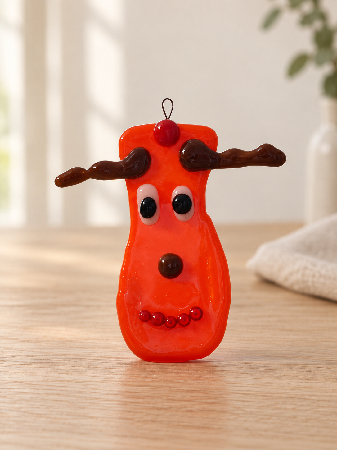 Orange Reindeer Ornament