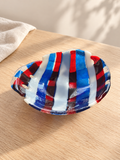 Red, White & Blue Fused Glass Bowl