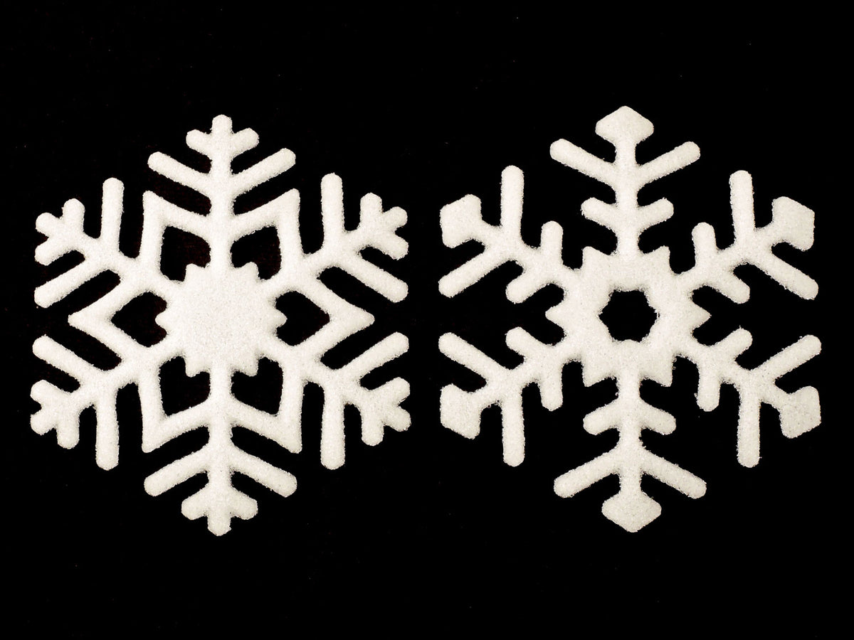 Fused Glass Art 5 inch Snowflakes on Ribbons